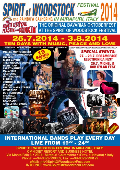 Spirit of Woodstock Festival 2014 Poster